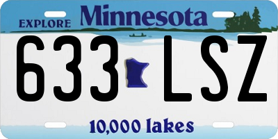 MN license plate 633LSZ