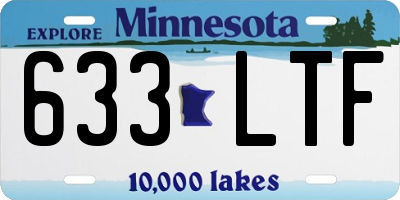 MN license plate 633LTF