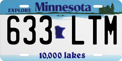 MN license plate 633LTM