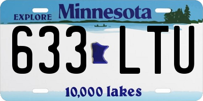 MN license plate 633LTU