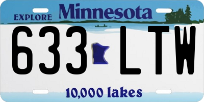 MN license plate 633LTW