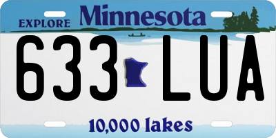 MN license plate 633LUA