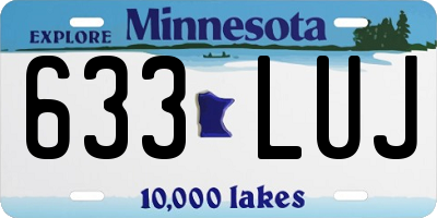 MN license plate 633LUJ