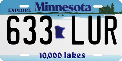 MN license plate 633LUR