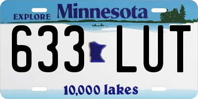 MN license plate 633LUT