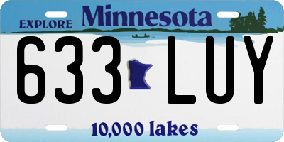 MN license plate 633LUY