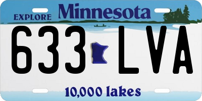 MN license plate 633LVA