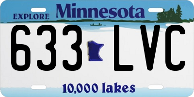 MN license plate 633LVC