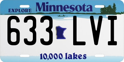 MN license plate 633LVI