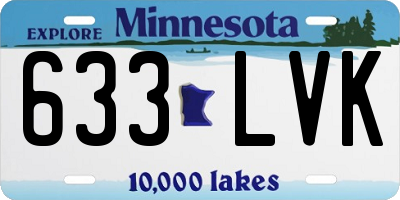 MN license plate 633LVK