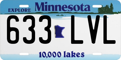 MN license plate 633LVL