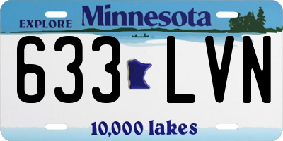 MN license plate 633LVN