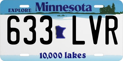 MN license plate 633LVR