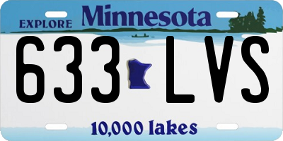 MN license plate 633LVS