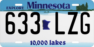 MN license plate 633LZG
