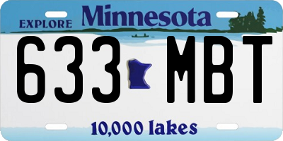 MN license plate 633MBT