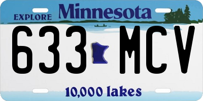 MN license plate 633MCV