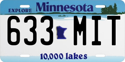 MN license plate 633MIT