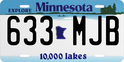 MN license plate 633MJB
