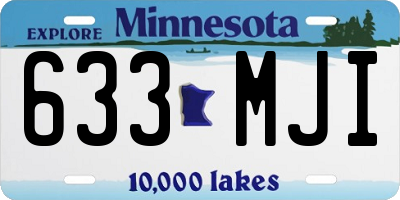 MN license plate 633MJI