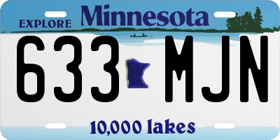 MN license plate 633MJN