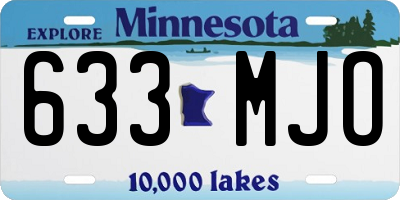MN license plate 633MJO