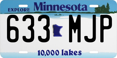 MN license plate 633MJP