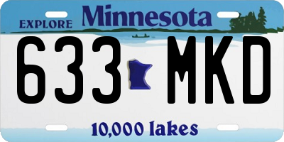 MN license plate 633MKD
