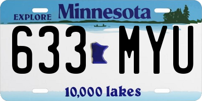 MN license plate 633MYU