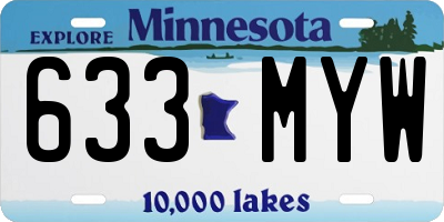 MN license plate 633MYW