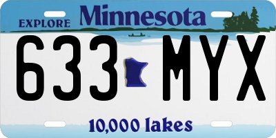 MN license plate 633MYX