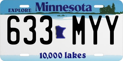 MN license plate 633MYY