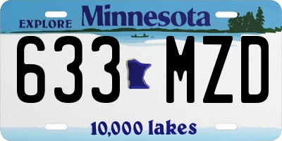 MN license plate 633MZD