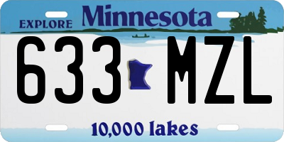 MN license plate 633MZL
