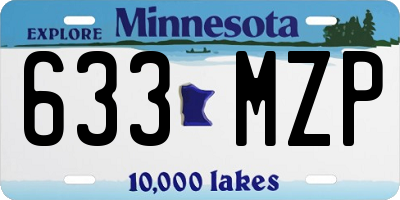MN license plate 633MZP