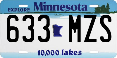 MN license plate 633MZS
