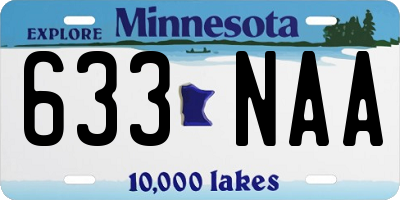 MN license plate 633NAA