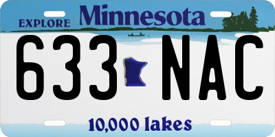 MN license plate 633NAC