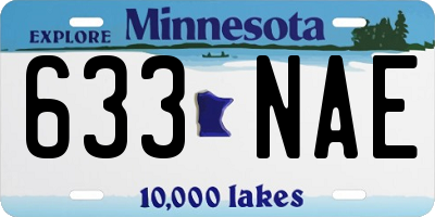 MN license plate 633NAE