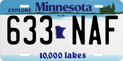 MN license plate 633NAF