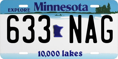 MN license plate 633NAG