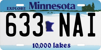 MN license plate 633NAI