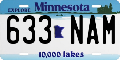 MN license plate 633NAM