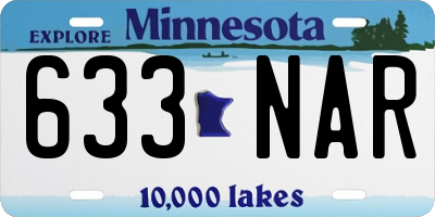MN license plate 633NAR
