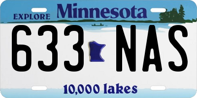 MN license plate 633NAS