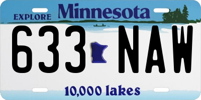 MN license plate 633NAW