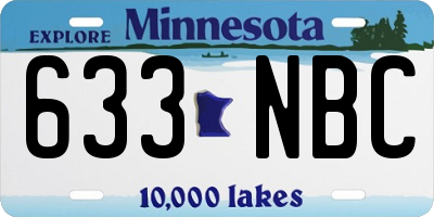 MN license plate 633NBC