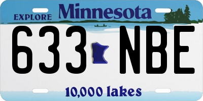 MN license plate 633NBE