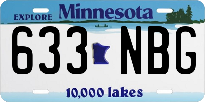 MN license plate 633NBG