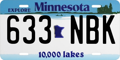 MN license plate 633NBK